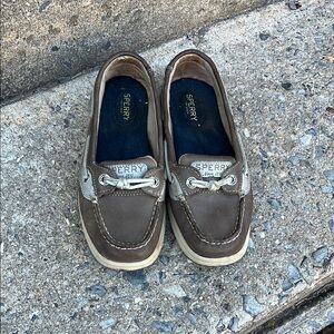 Sperry Women's Tan and Cream Boat Shoes